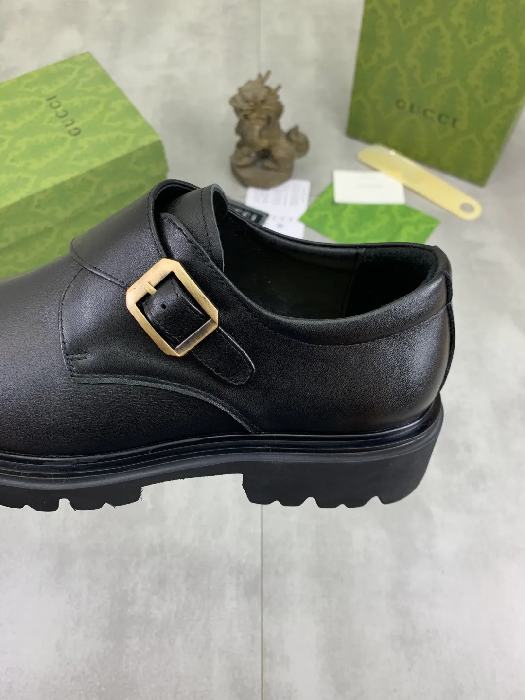 Men's Men's Shoes 💰P580 [New Style] 💰💎💎💎 [Gucci] GUCCI high-end men's formal business leather shoes, original order 1:1! Original imported high-end calfskin, original metal buckle, imported first-layer pigskin lining for feet, original high-end outsole, men's shoe size: 38-44